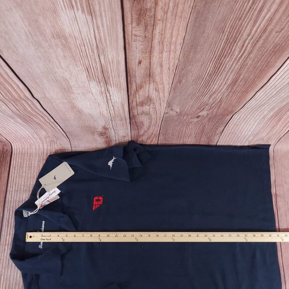 NWT Tommy Bahama Dayton Flyers Mens Large Silk Floral Hawaiian Shirt Navy Blue - Picture 14 of 14